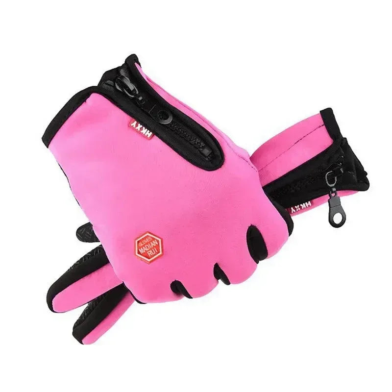 Waterproof Winter Gloves for Men Women style1-pink / M