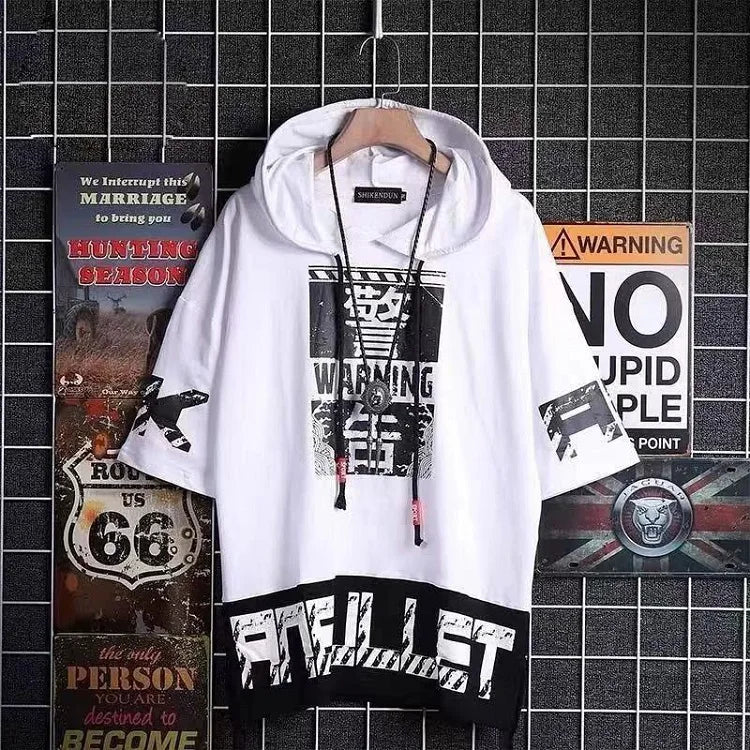 Stylish Letter Graffiti Men's Hoodies Techwear Streetwear