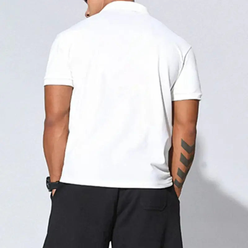 Summer New Sports Fitness Men Polo Shirt