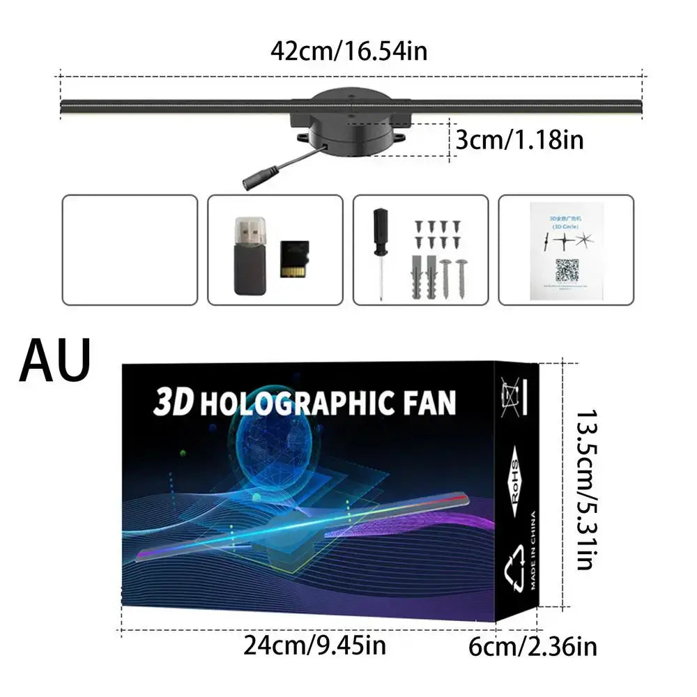 3D Hologram Fan Projector with 244 LED Lights
