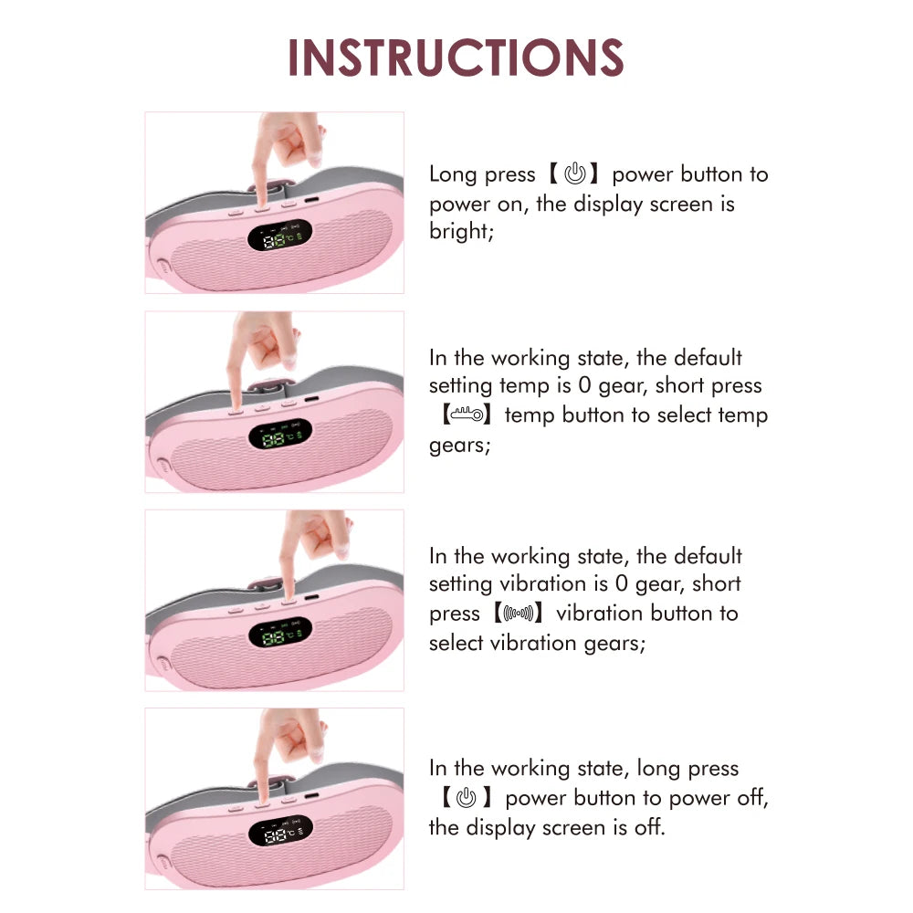 Electric Period Cramp Relief Massager with Heating Pad