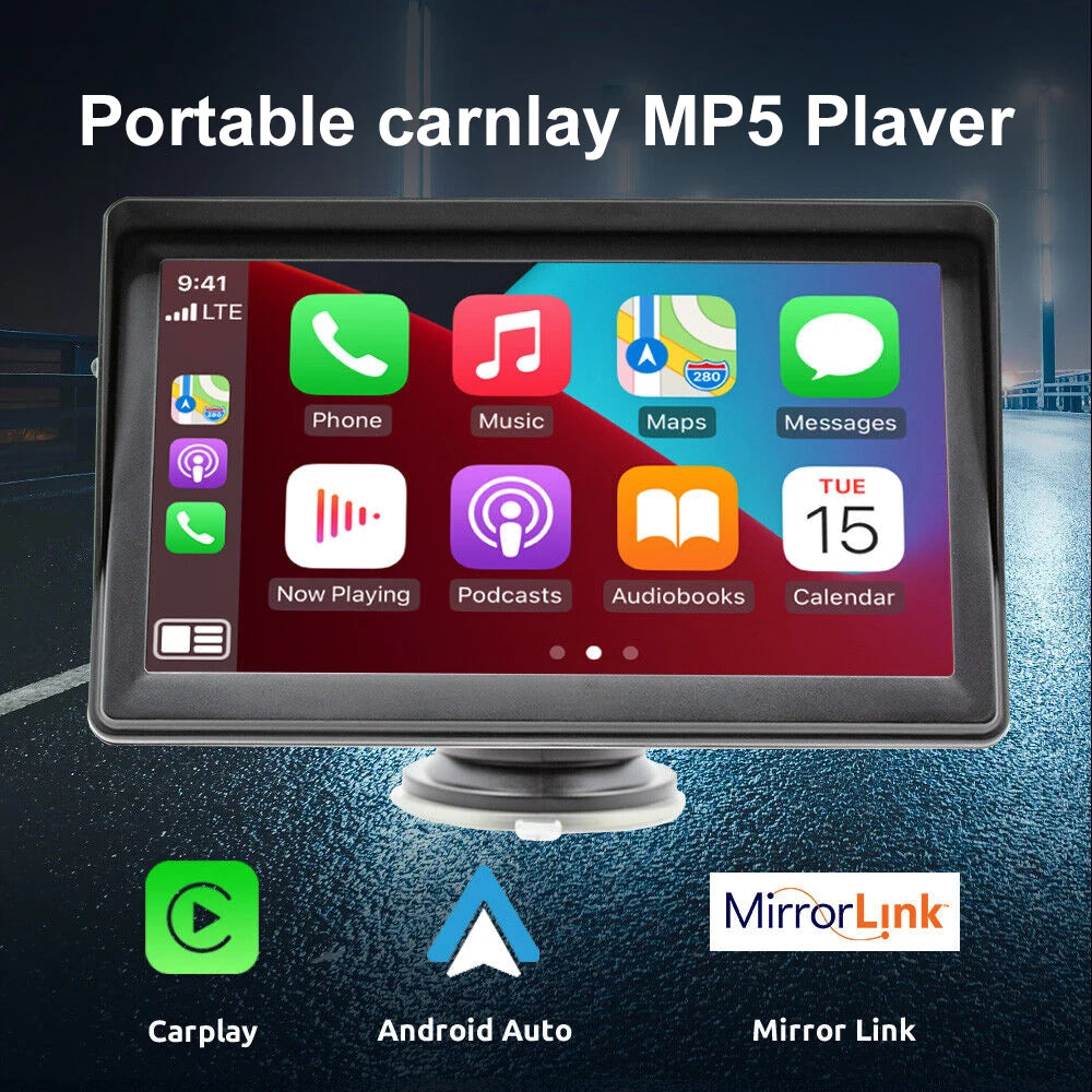 Universal 7" Touch Screen Wireless Apple Carplay