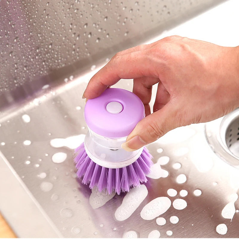 Dishwashing Brush with Washing Up Liquid Soap