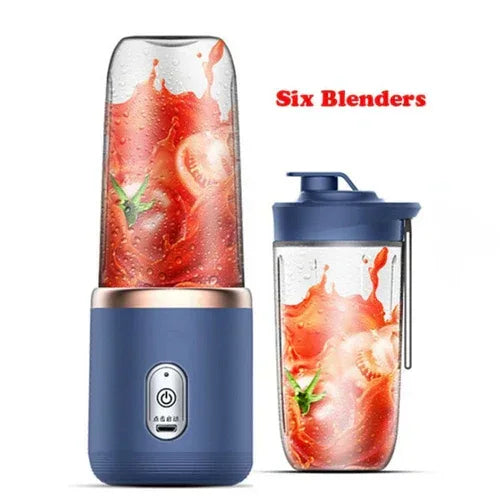 High Quality Twin Gear Portable Juice Blender Blue