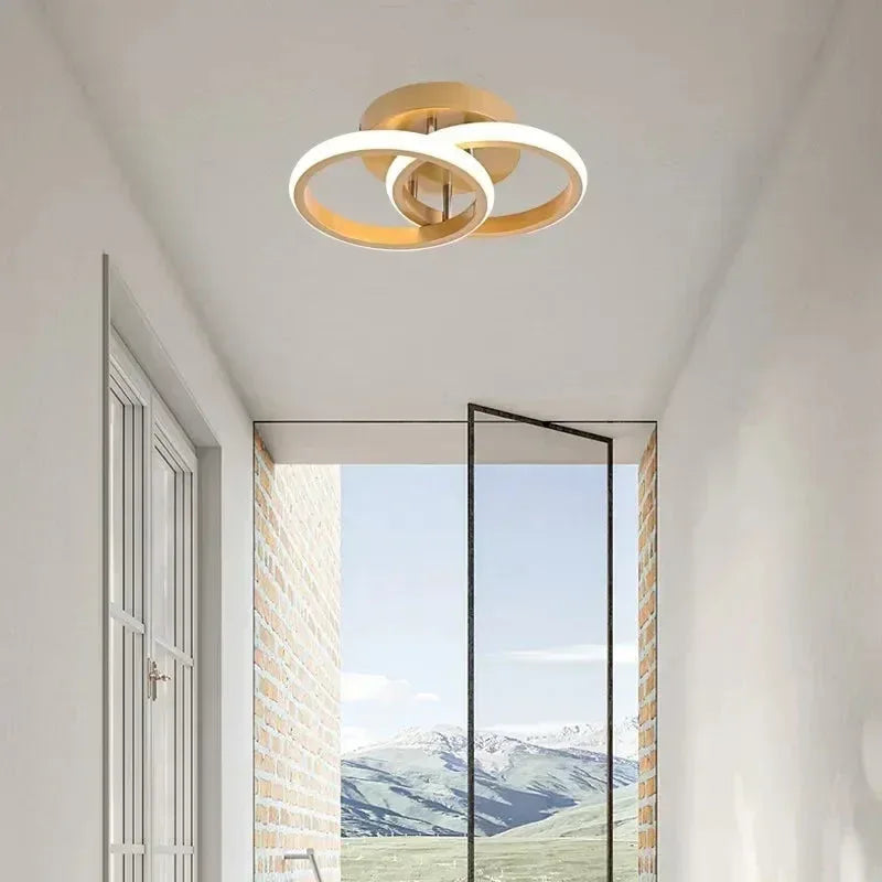Modern LED Aisle Ceiling Lights B-Black / Cool white