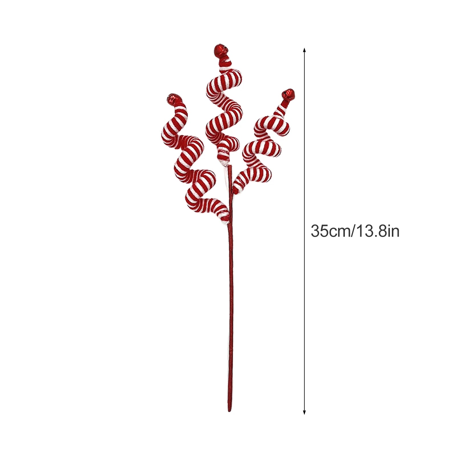 Woolen Bells Curly Pick Christmas Ornament – 35cm Festive Tree Decoration