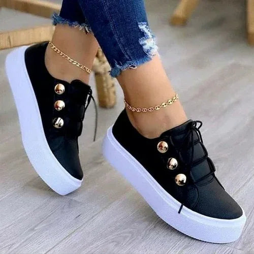 Light Breathable Female Running Shoes Casual Women Vulcanized Shoes Black / 9.5