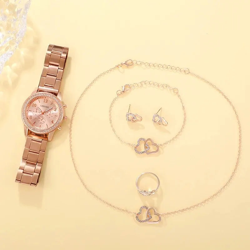 6 pcs.  Rose Gold jewelry set