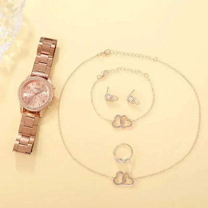 6 pcs. Rose Gold jewelry set Gold