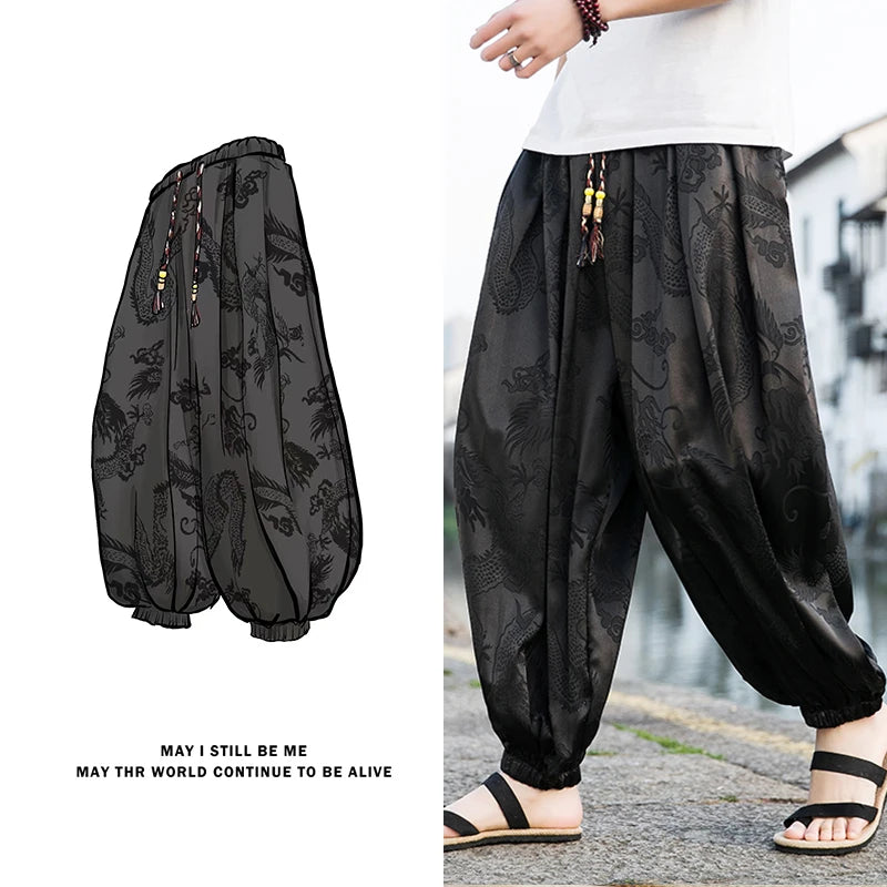 Wide Leg Casual High Quality Male Trousers Brand