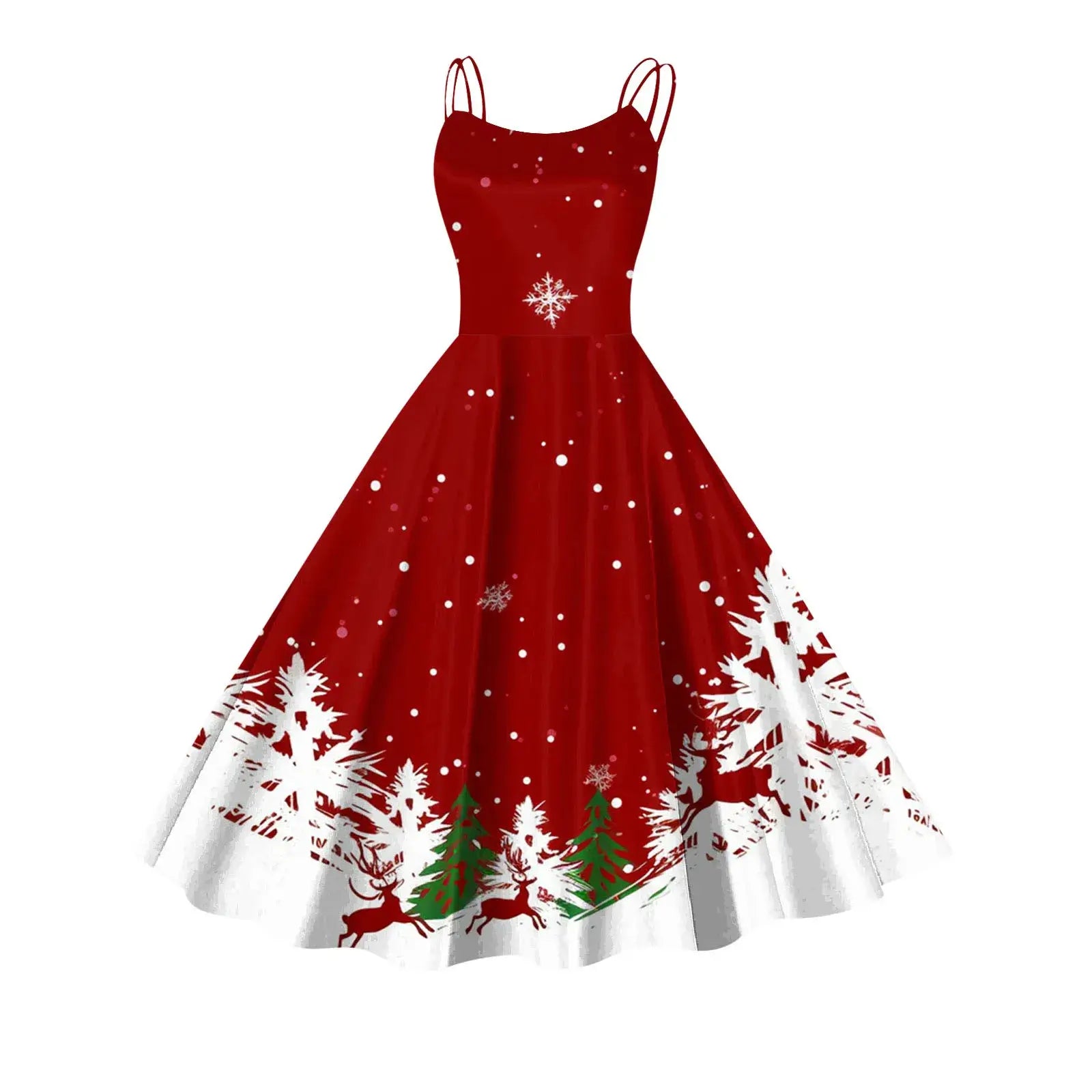 Women’s Christmas Cosplay Slip Dress Green / L / United States