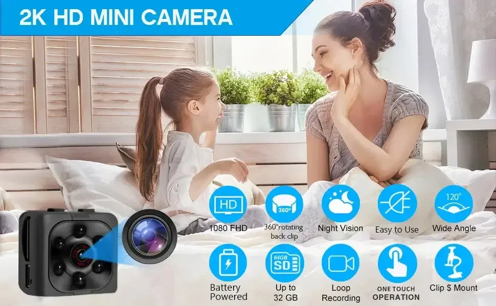 Mini Portable Camera black / 32G CARD / United States