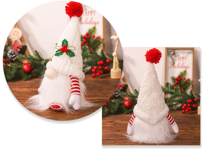 Christmas Elf Knitted Gnome with LED Light