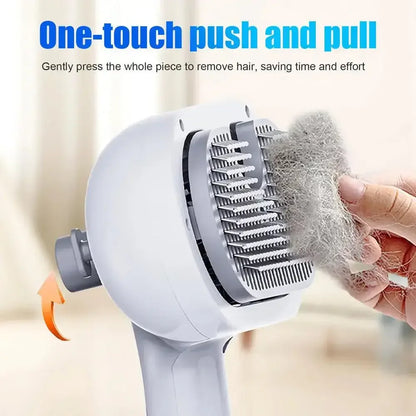 Dog and cat steam brush pet Self Cleaning and grooming Blue / United States