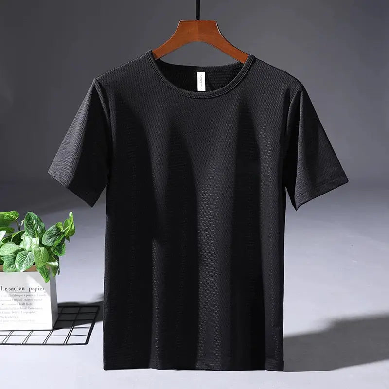 Summer Men Polo Tops Breathable Quick Dry T Shirt