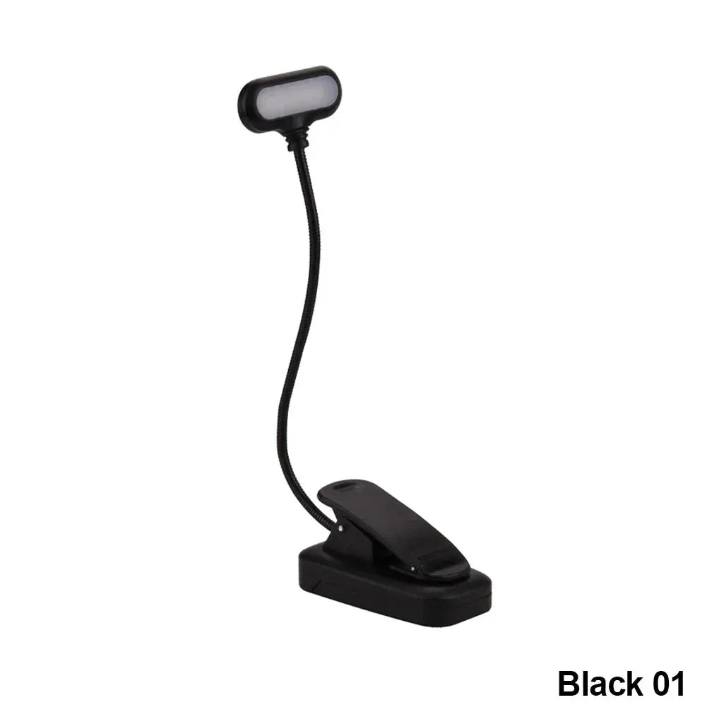 Adjustable Mini Clip-On Study Desk Lamp Black 01