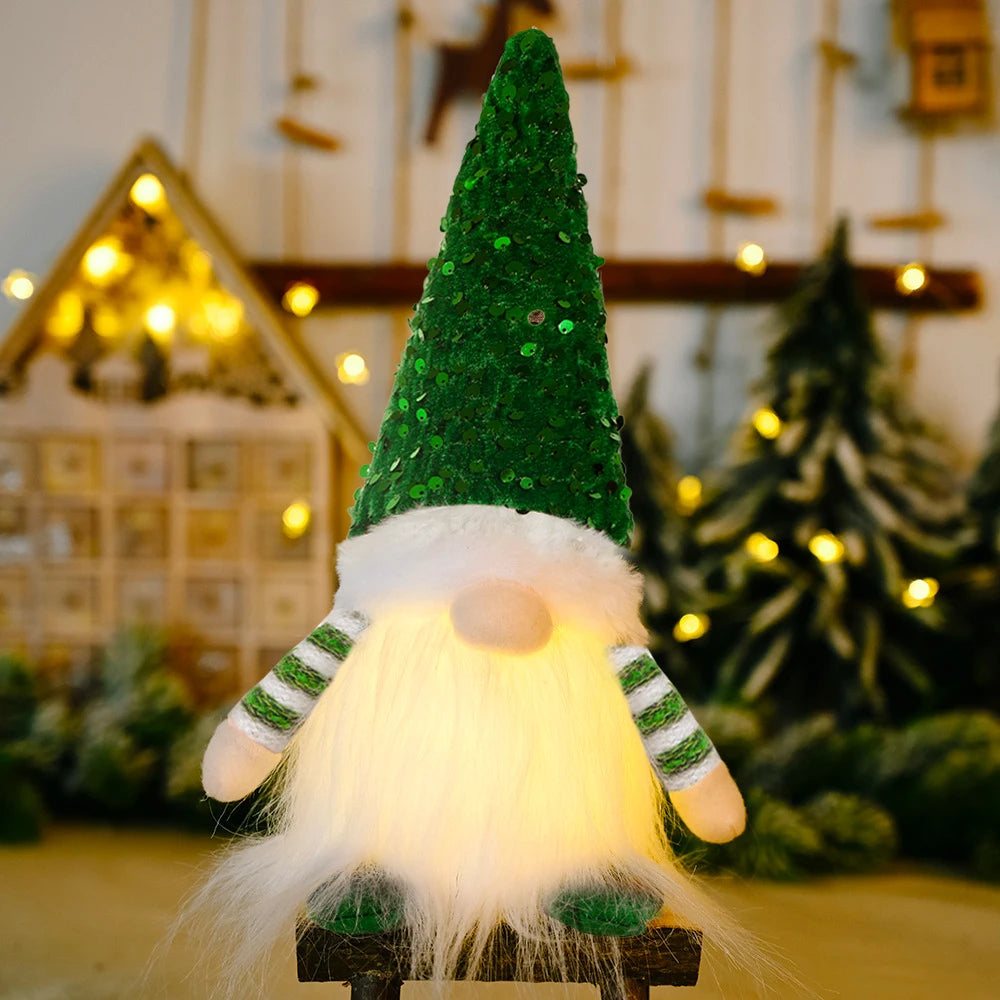 Christmas Elf Knitted Gnome with LED Light