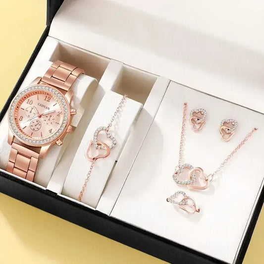 6 pcs. Rose Gold jewelry set Rose Gold