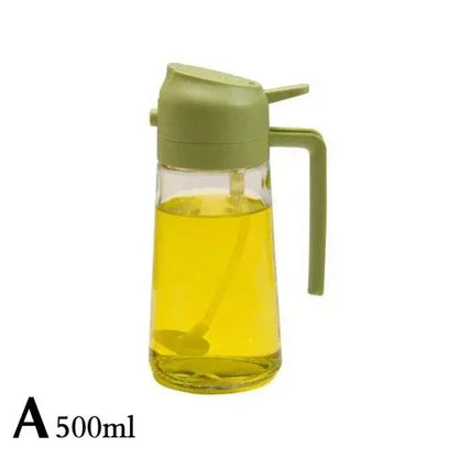 Dual Function Oil Spray and Pour Bottle Green