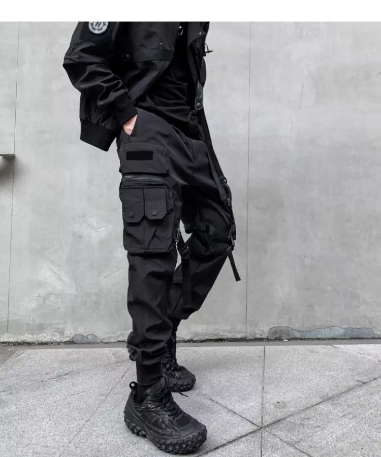 Mens Harajuku Punk Hip Hop Joggers Pantalons Casual Streetwear