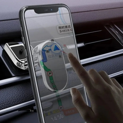 Magnetic Car Phone Mount – 360° Rotating Smartphone Holder black