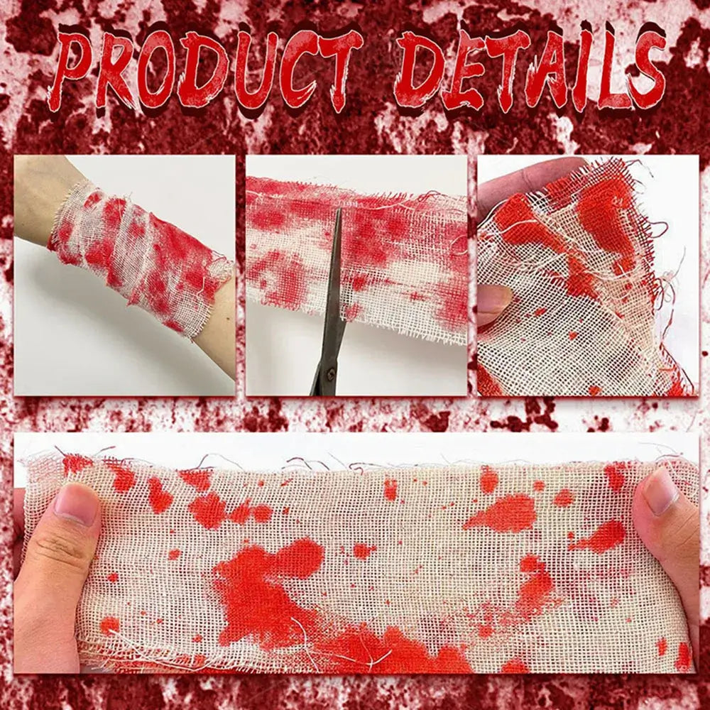 10M Artificial Blood Bandage Cloth Halloween Decoration