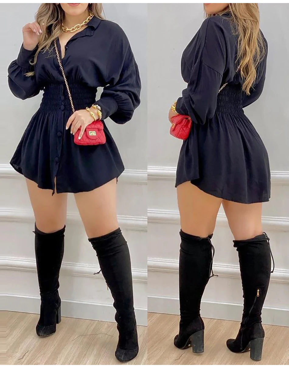 Sexy Long Sleeve Mini Dress