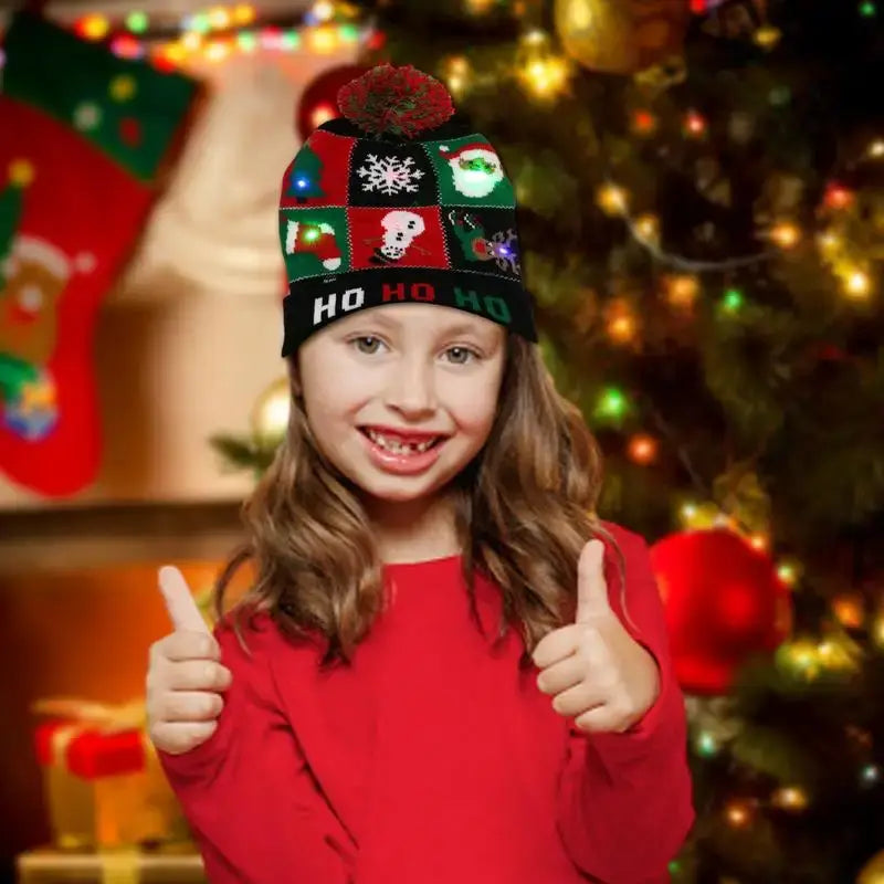 LED Christmas Beanie Hat