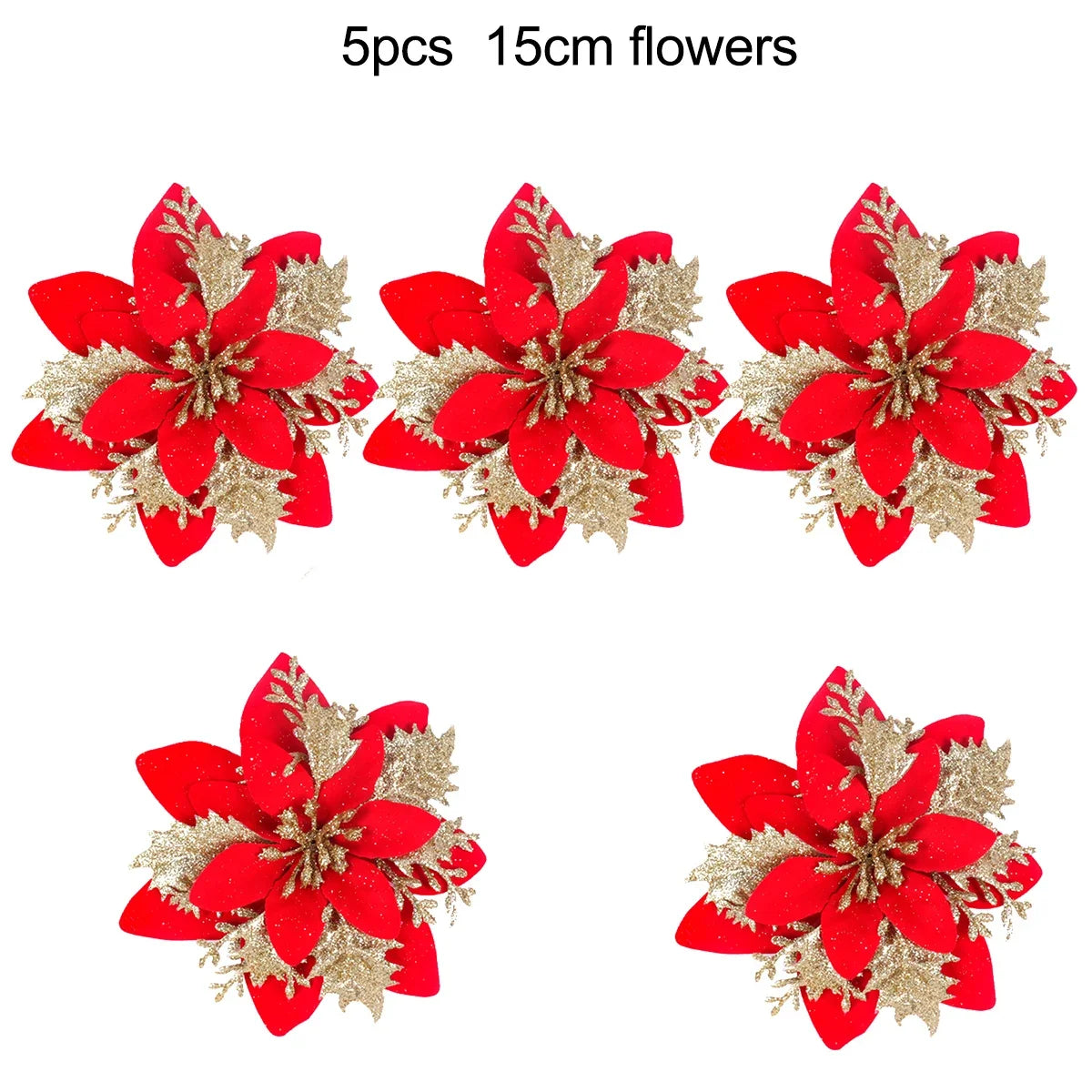 Christmas Poinsettia Artificial Flowers