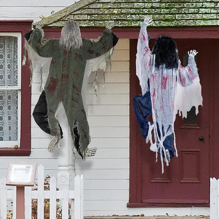 JOYIN 2-Pack 47" Halloween Climbing Zombie Decorations