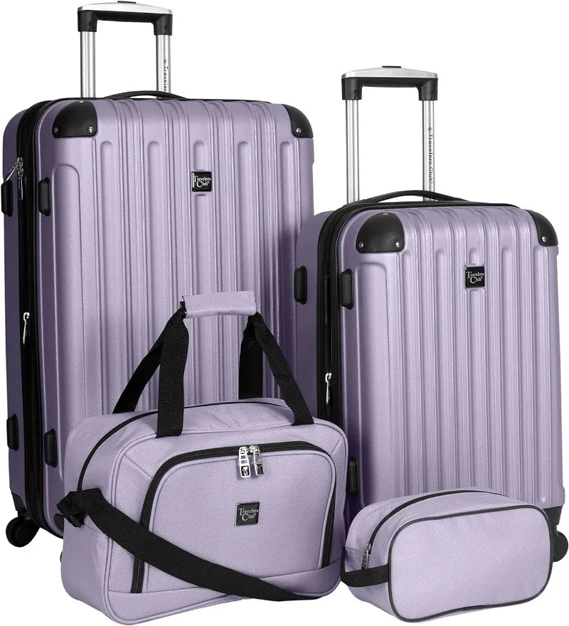 Club 4-Piece Luggage Travel Set, Expandable, Black