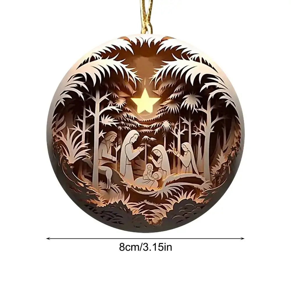Nativity Christmas Tree Ornaments – Jesus Christ Hanging Pendants
