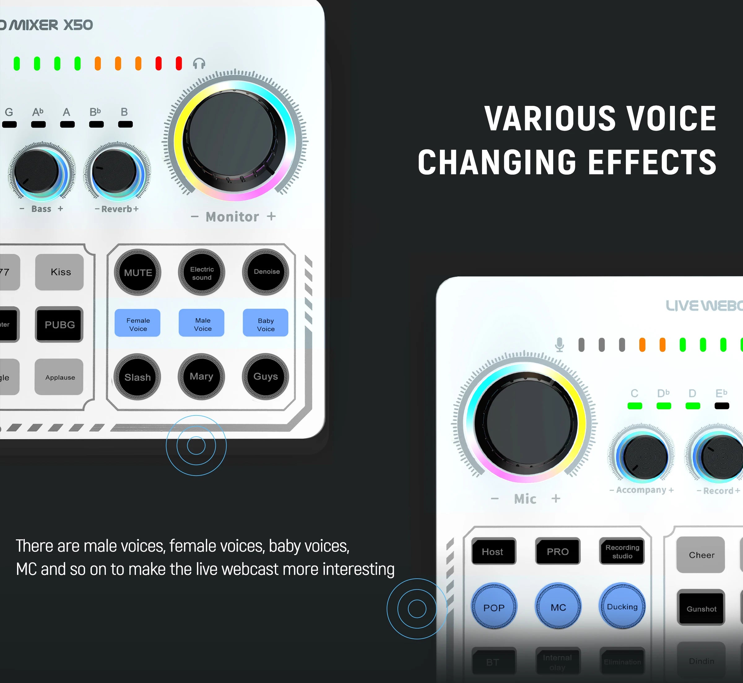 Broadcast Audio Mixer Interface for Living Games