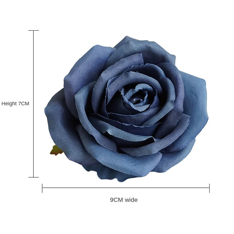 Artificial Silk Cloth Doer Rose Flower Head Wedding