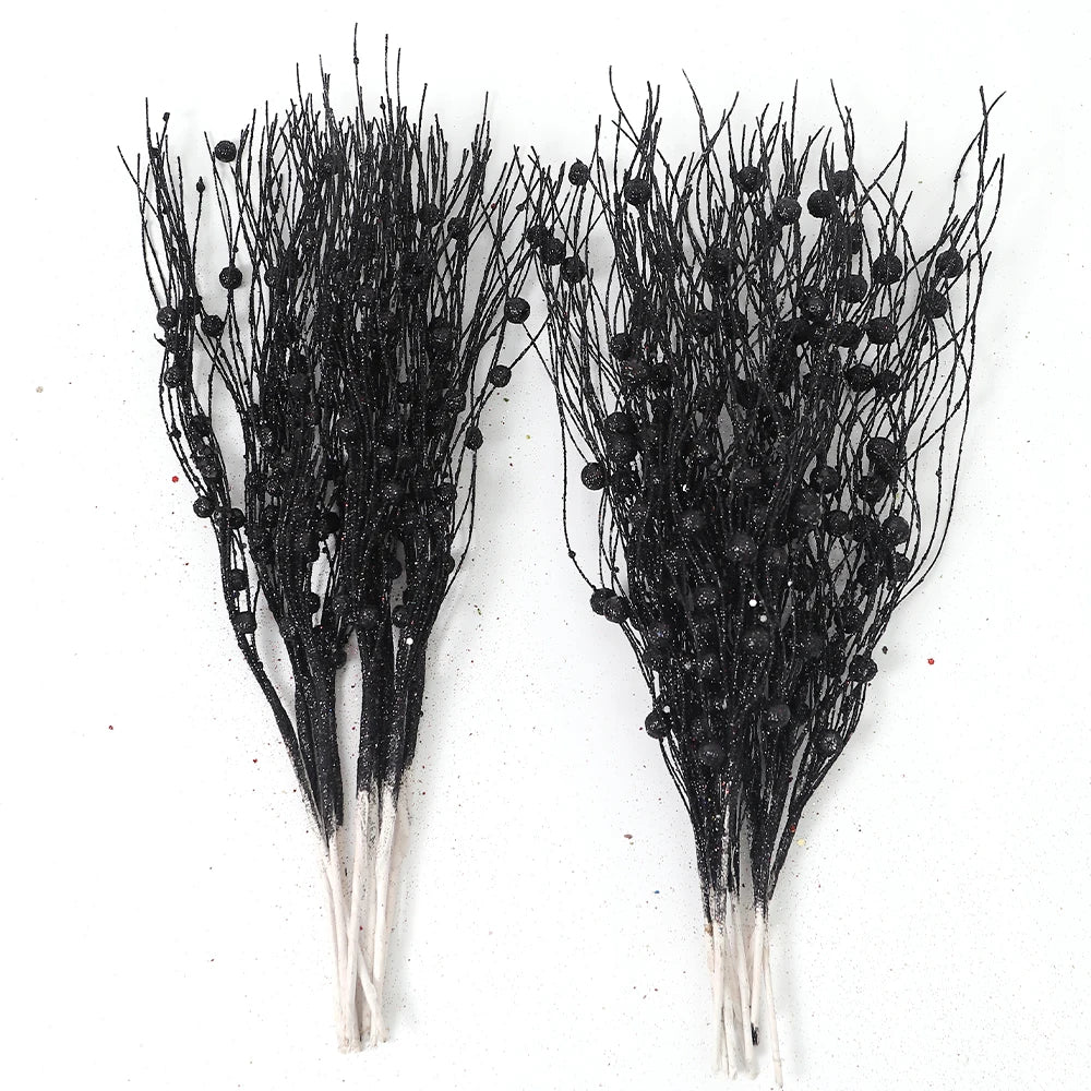 Glitter Foam Berry Christmas Bouquet – 5Pcs Festive Holiday Floral Decor