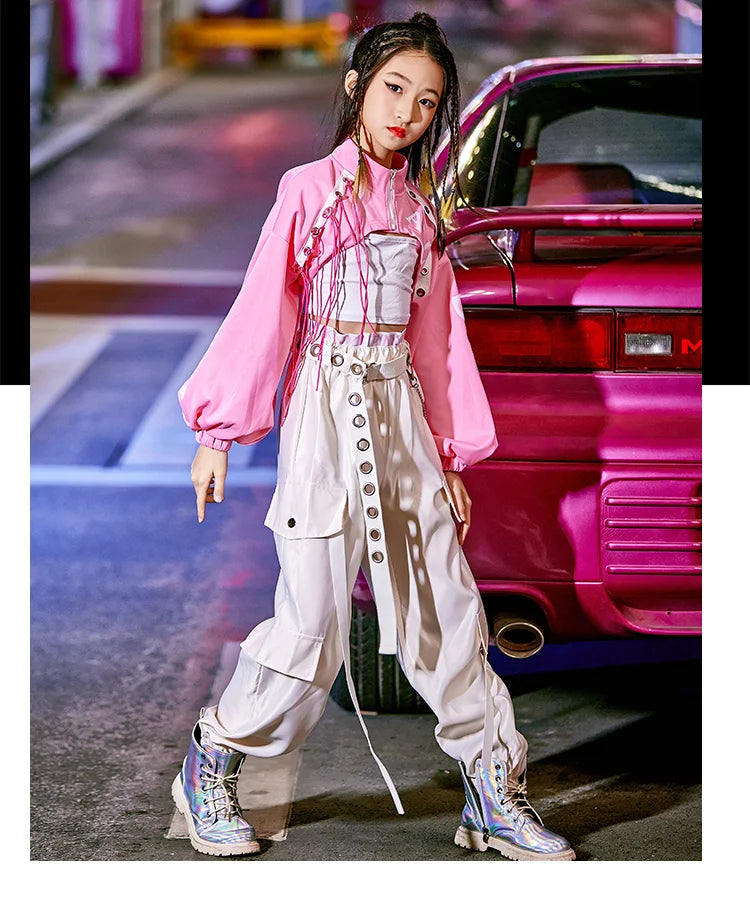 Women Girl Jazz Dance Costume Children Street Hip hop Dance