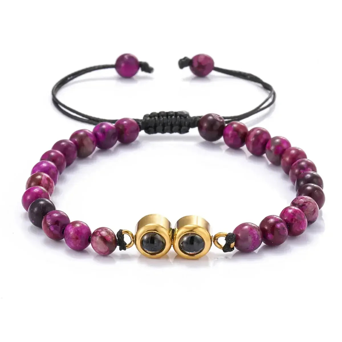 Multiple Photo Projection Bracelets Style 21 / Silver Beads / United States