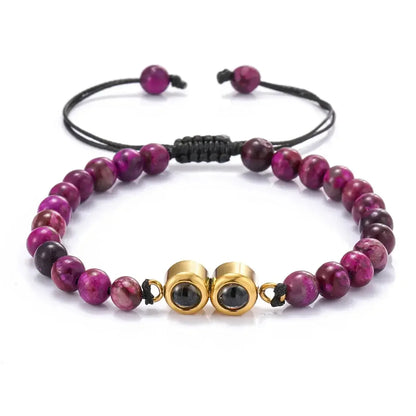 Multiple Photo Projection Bracelets Style 21 / Silver Beads / United States