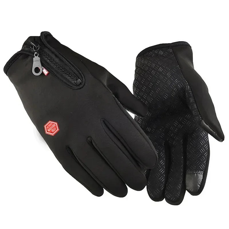 Waterproof Winter Gloves for Men Women style1-black / M