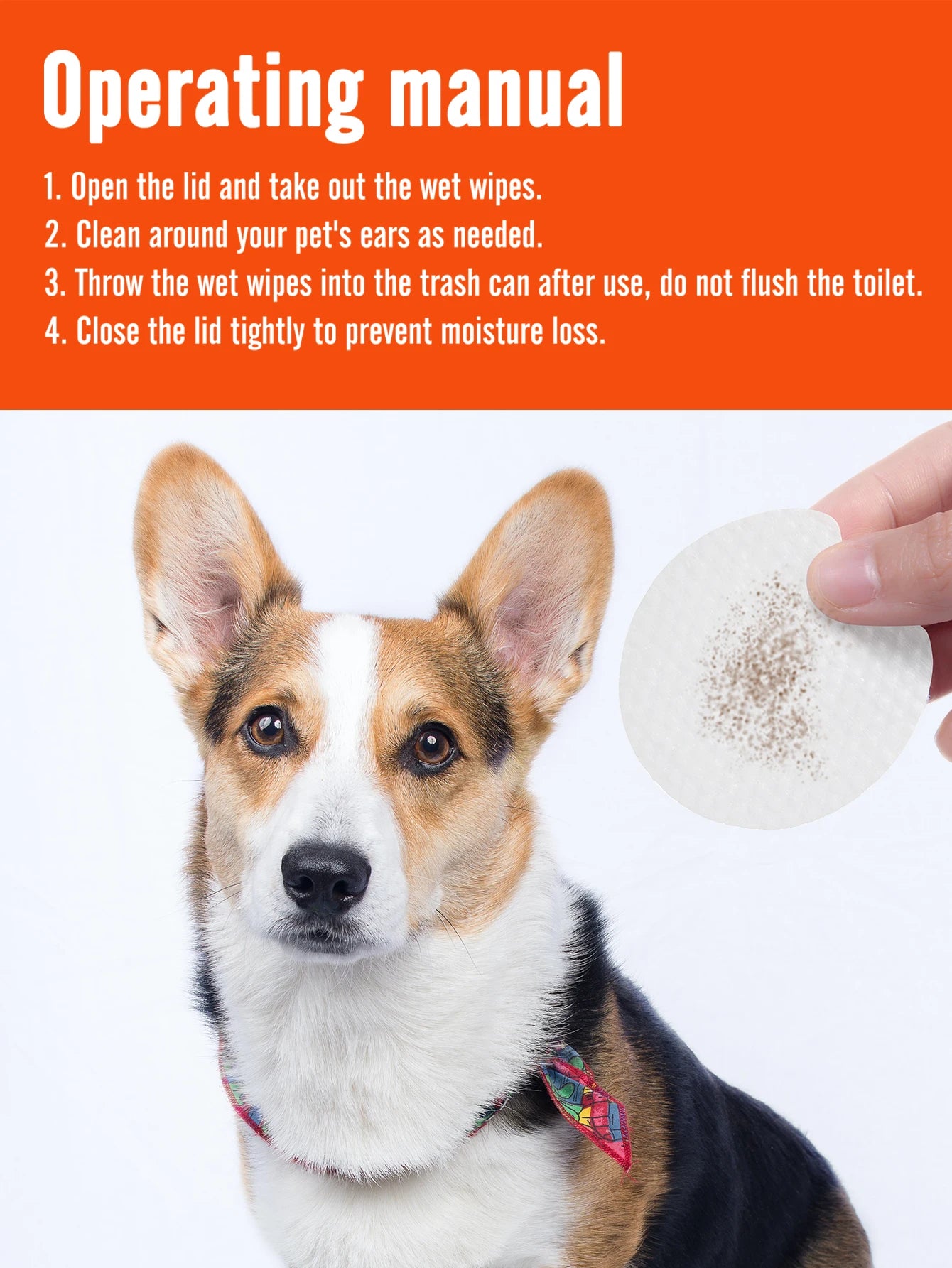 Pet Ear Wet Wipes