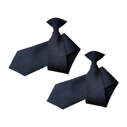 2PCS Adjustable Men’s Suit Ties – Formal & Casual Clip-On Necktie Set Dark Blue / United States