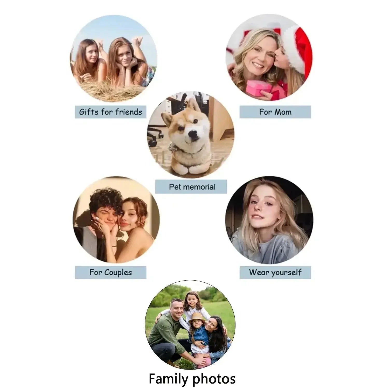 Custom Pet Name Bracelet with Photo Projection Gold / 18cm / 2 paw