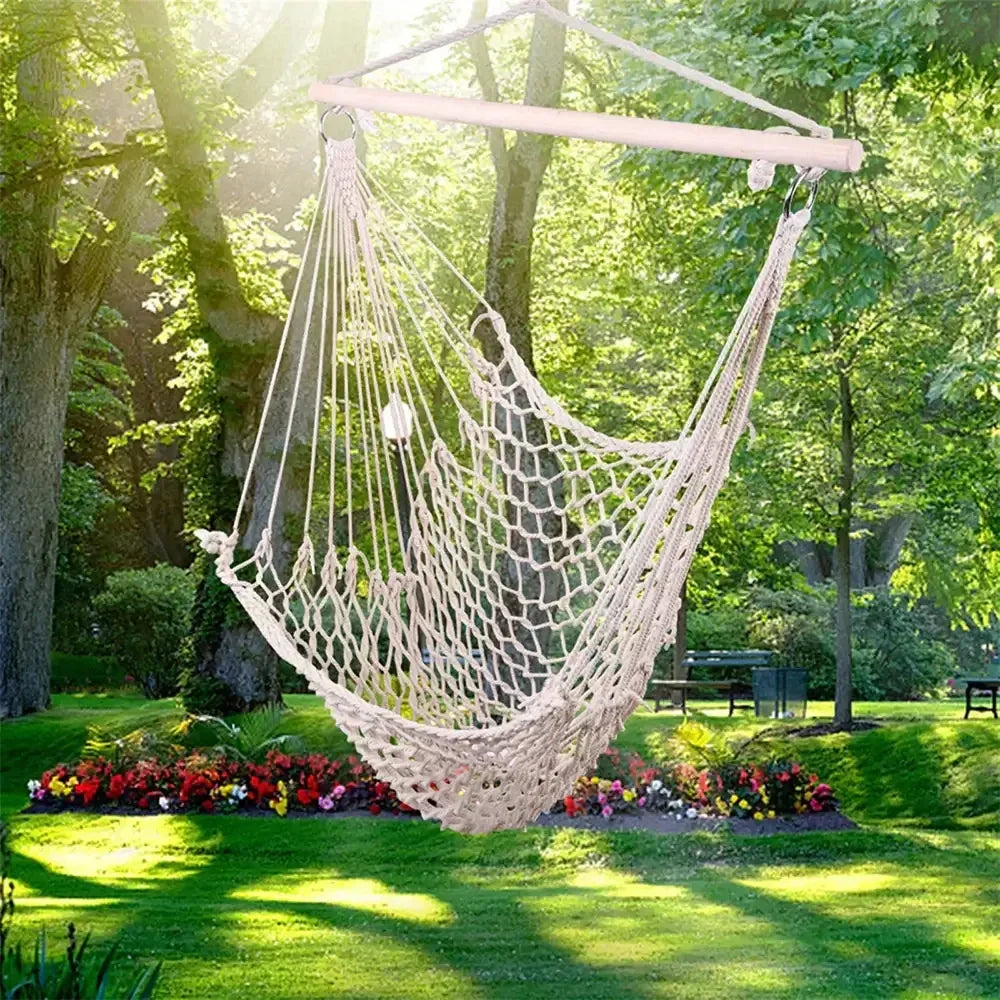 Hanging Rope Air/Sky Chair Swing beige beige / United States
