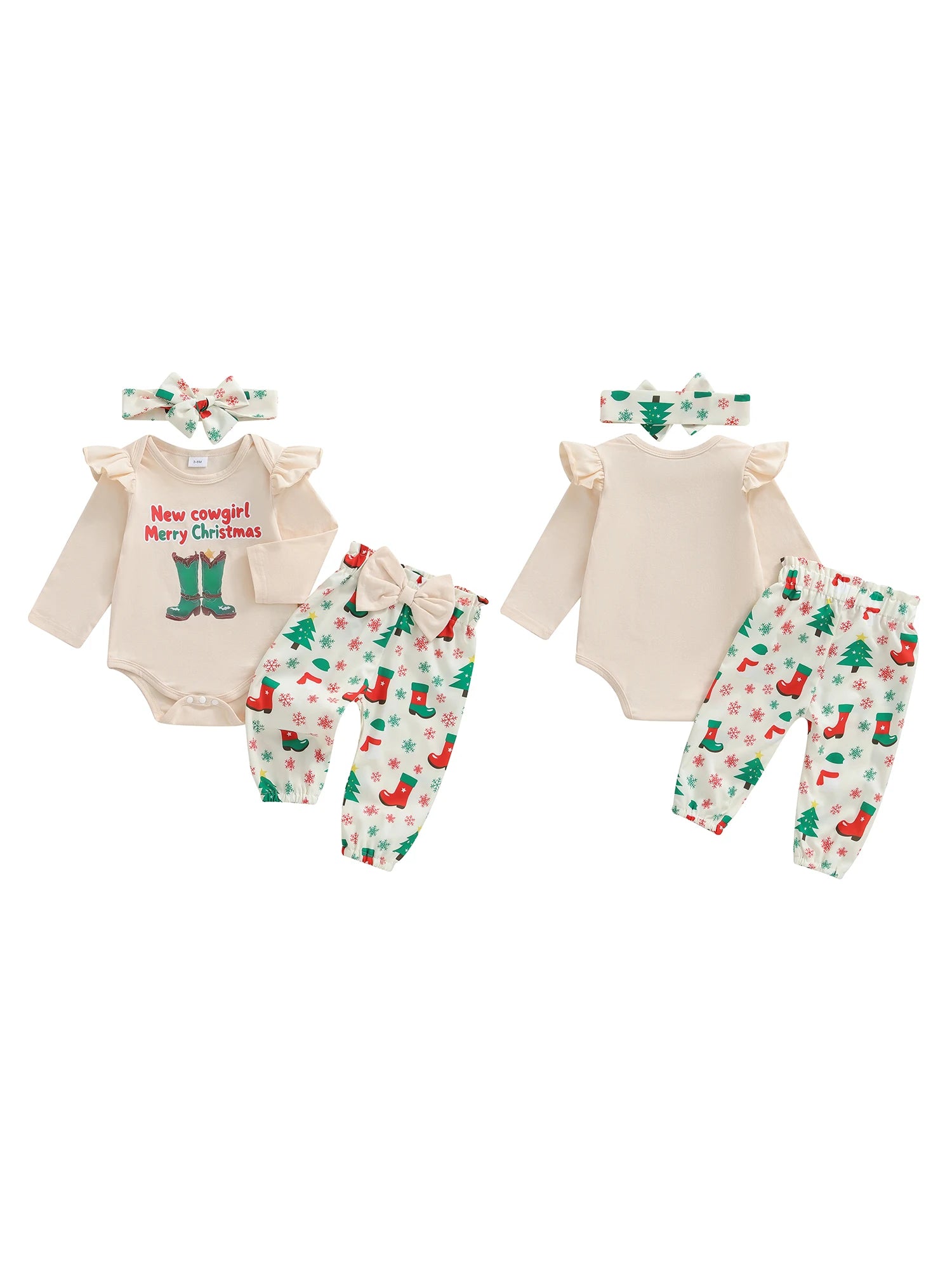 Christmas Baby Girl 3-Piece Outfit