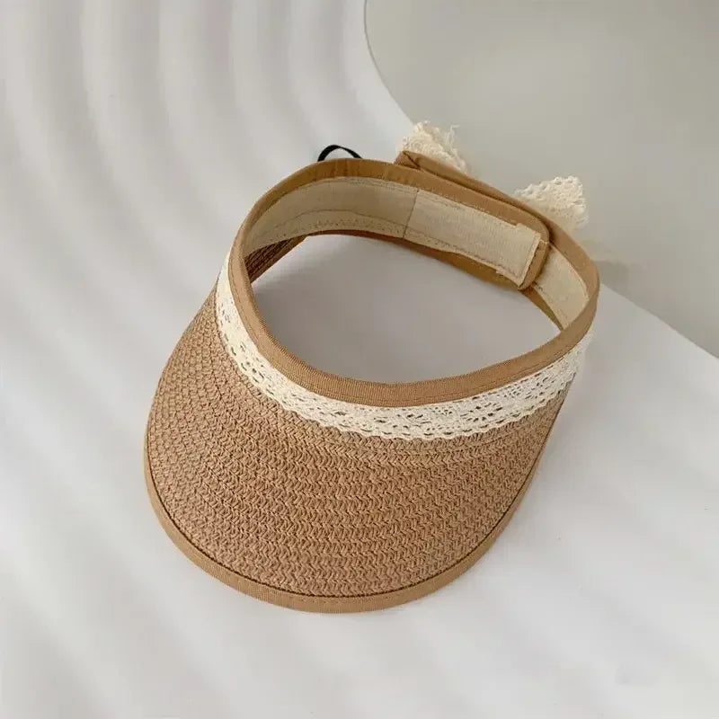 Summer Bowknot Hat Kakhi / 1-4 Year