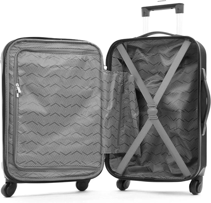 Club 4-Piece Luggage Travel Set, Expandable, Black