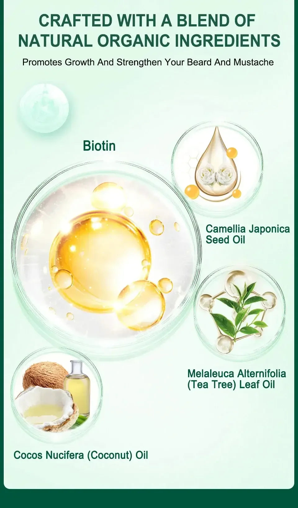 Beard Growth Kit For Men Nourishing Moisturizing Moustache Conditioner 100ml / United States