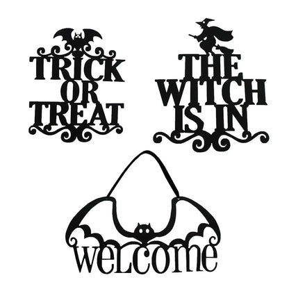 Halloween Door Hanging Wall Decoration Black / 1 / United States
