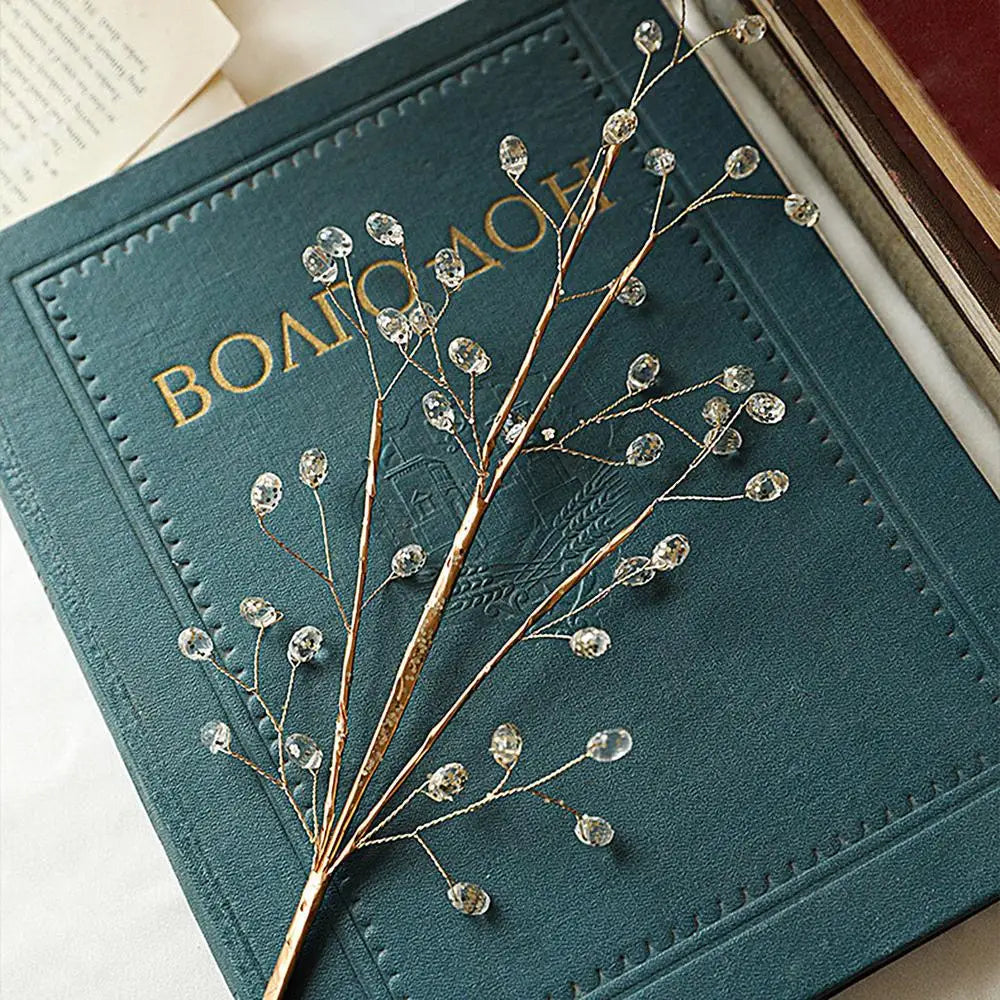 Golden Glitter Christmas Stems – Tree & Wreath Décor