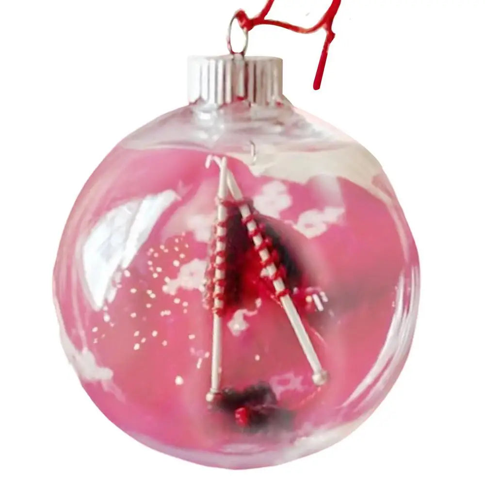 12CM Transparent Christmas Ball Ornaments